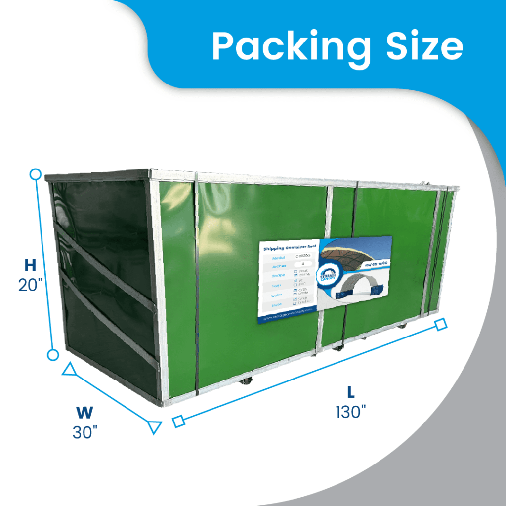 Fabric building packing size