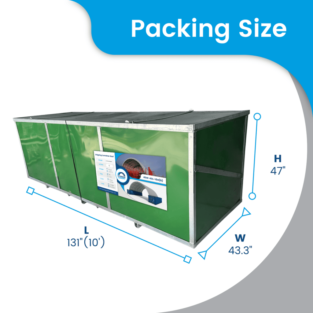 Container shelter 4040DT packing Size