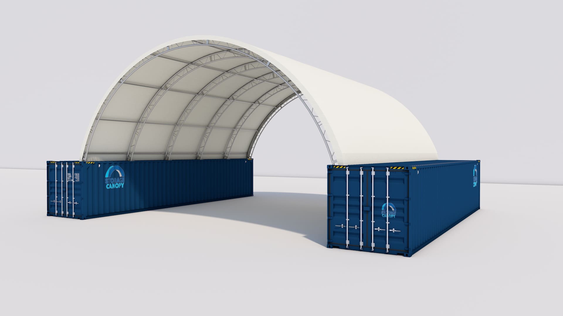 Shipping container roof 40x60x15 (ft) - Double truss - Storage and Canopy