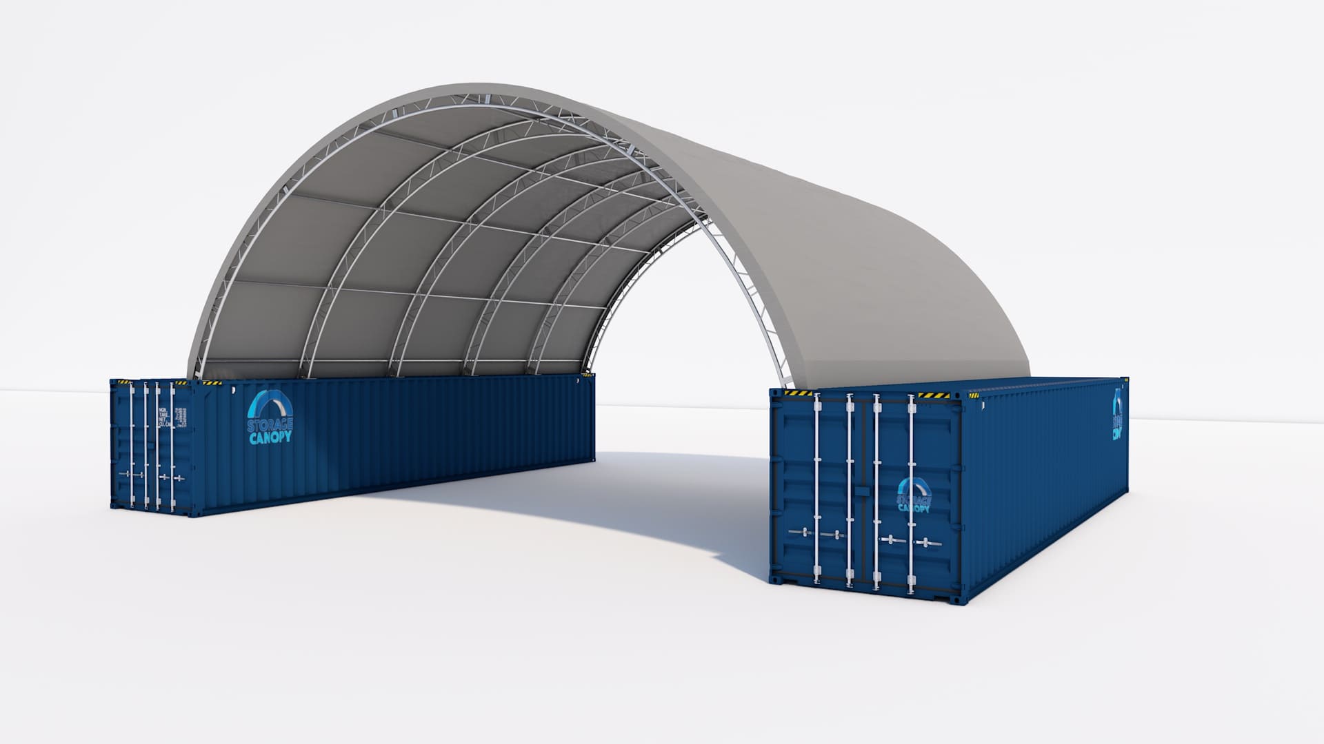 Container shelter 40x40 persp right