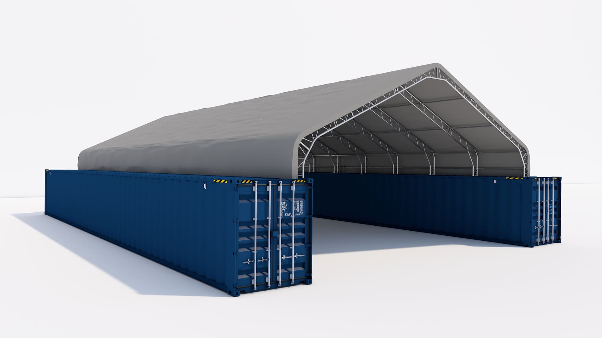 Container roof 40x80 persp left