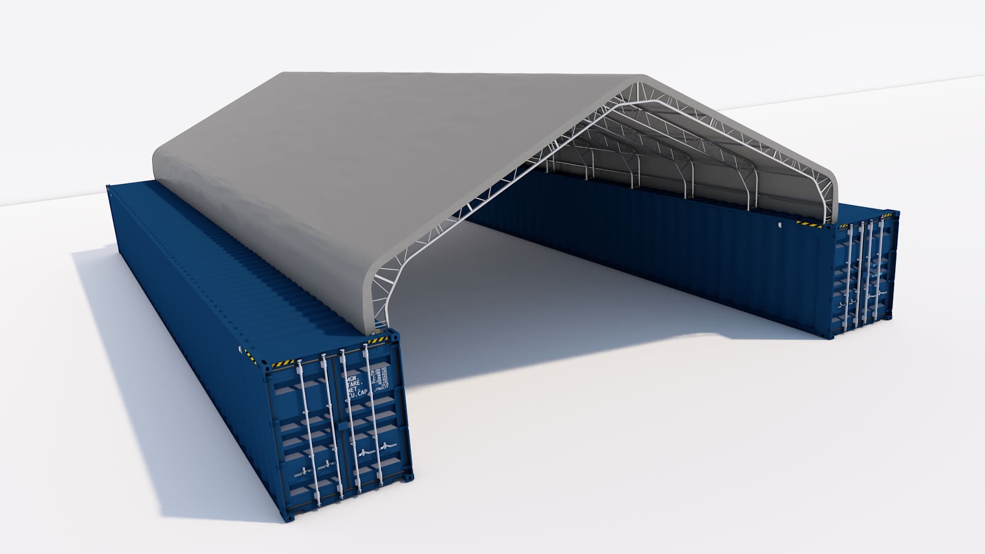 Container roof 40x80 top persp left