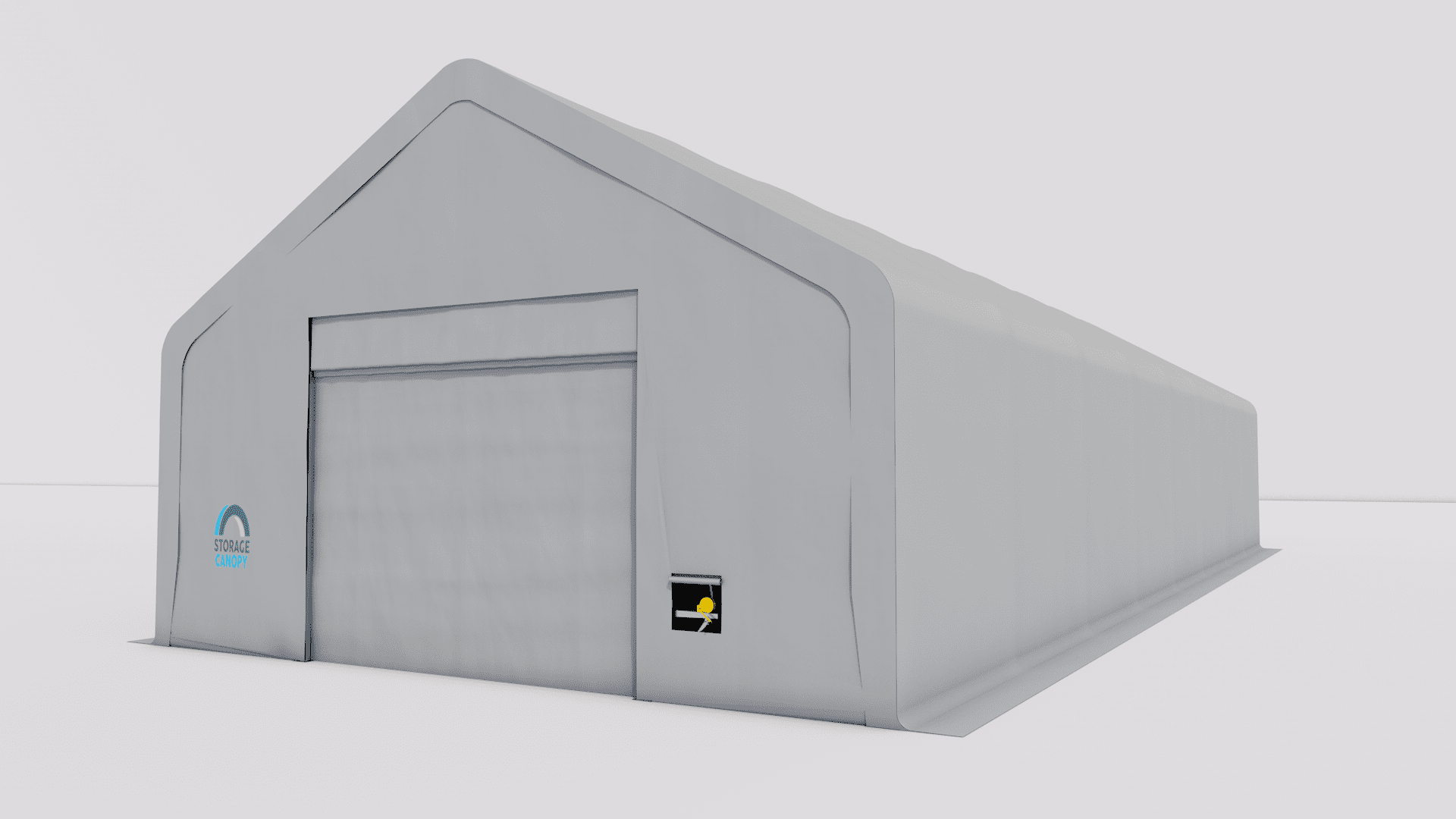 fabric building 30W 80L 20H - persp right closed grey