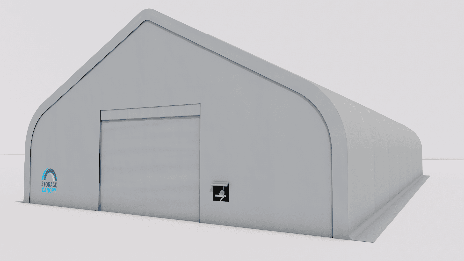 fabric building 40W 80L 21H - persp right closed grey