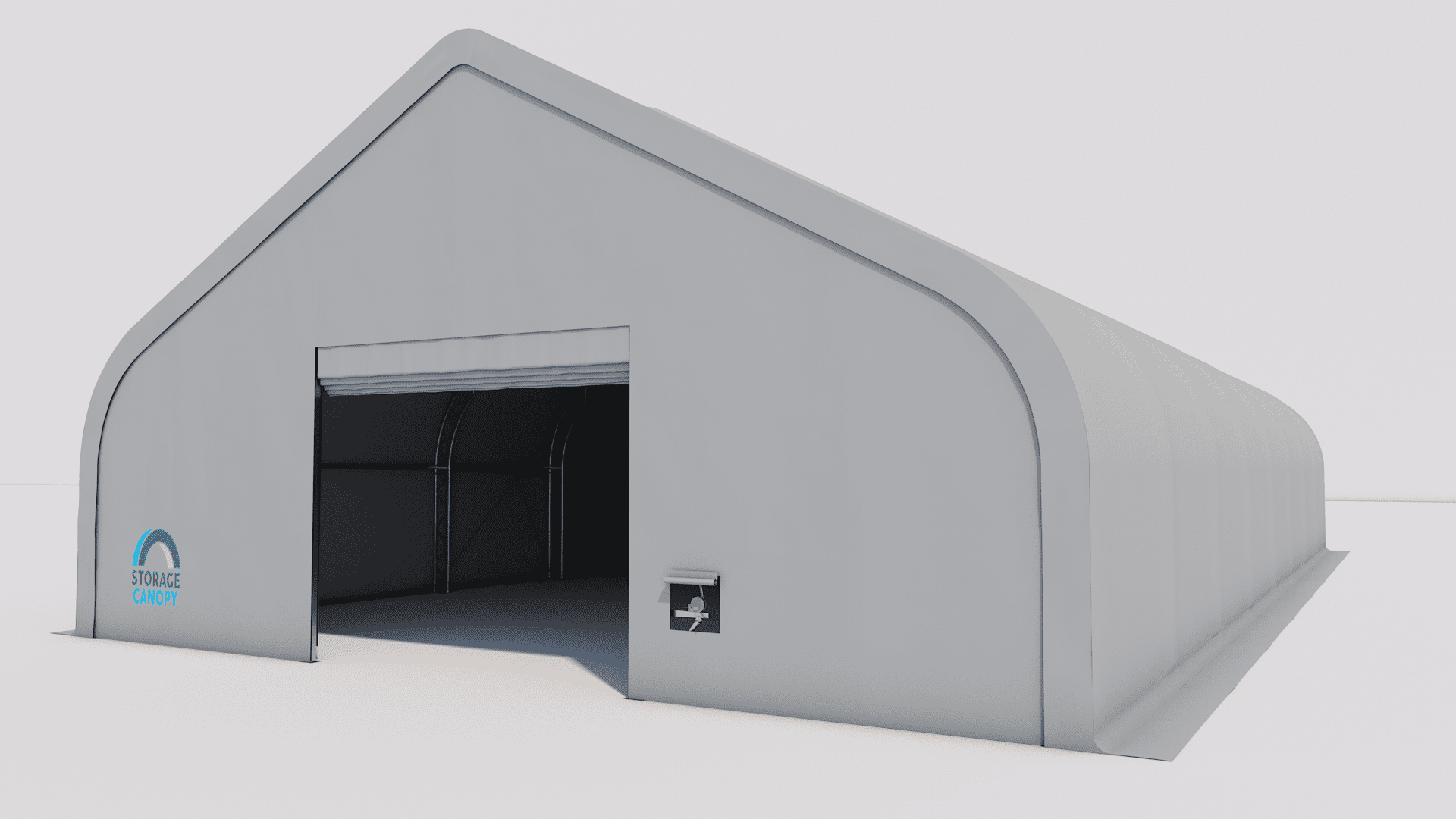 fabric building 40W 80L 21H - persp right open grey