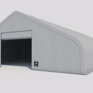 Fabric building 60W 100L 25H - pers right open grey