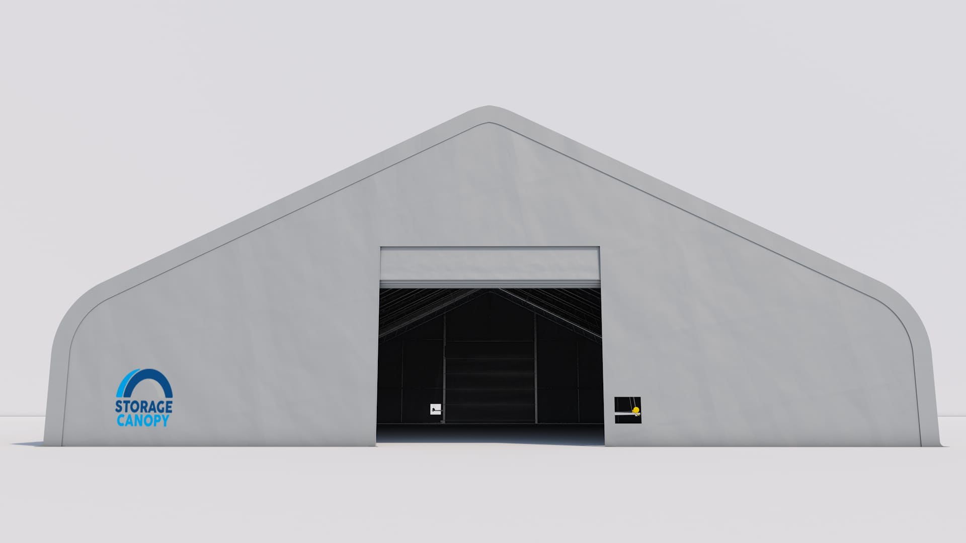fabric building 70W 100L 28H - front closed grey